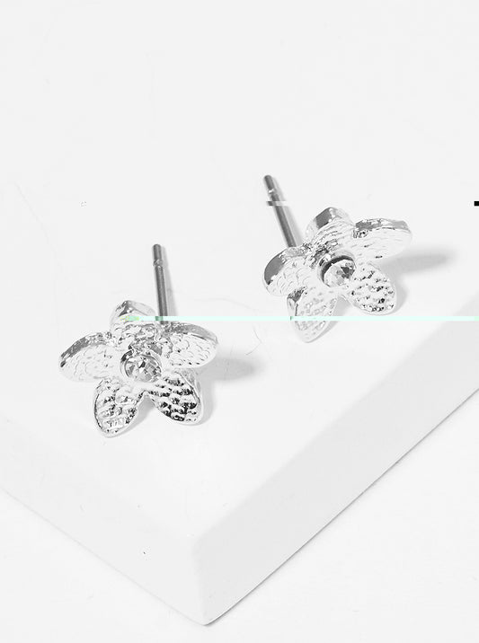 FLORAL FLOWER DAINTY POST STUD EARRINGS
