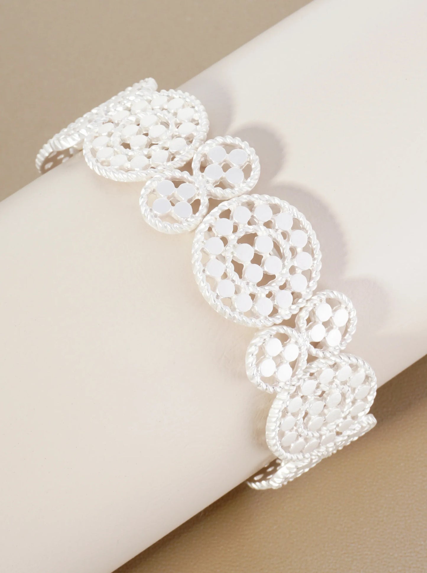 Filigree Artistry Metallic Stretch Bracelet