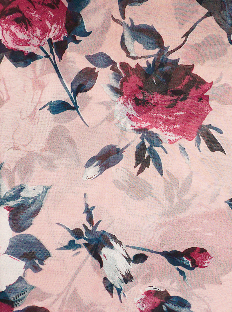 Floral Flower Pattern Polyester Vest Kimono