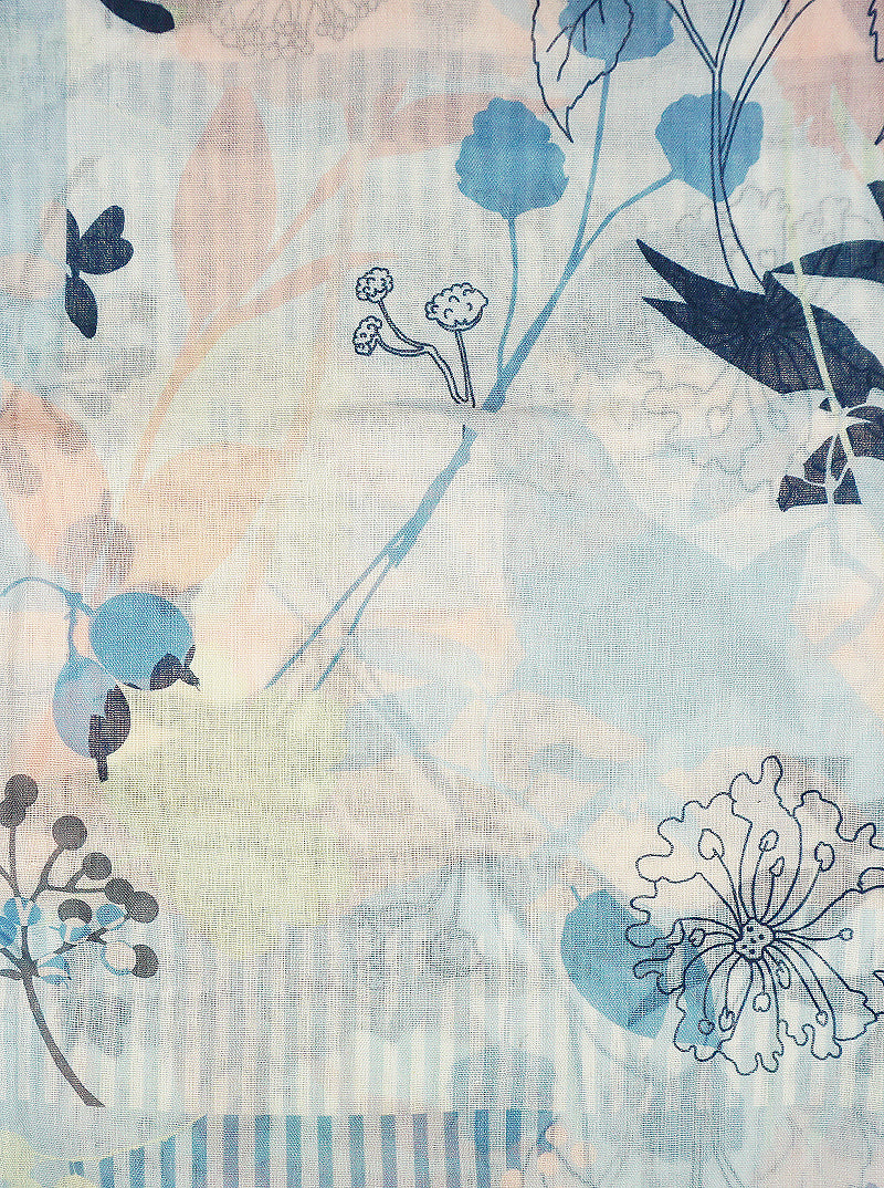 Floral Flower Pattern Tasseled Viscose Kimono