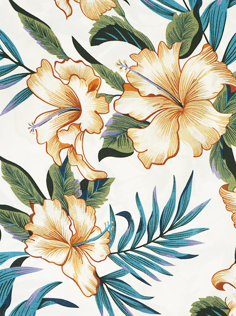 Floral Flower Pattern Tropical Viscose Kimono Robe