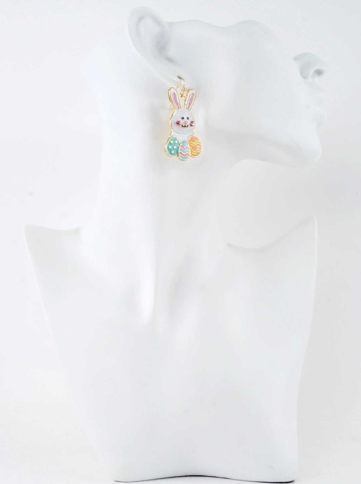 Playful Bunny Crystal Drop Earrings
