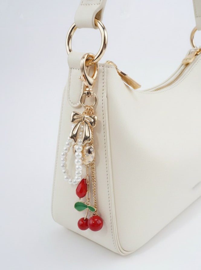 Cherry Bow Bag Charm