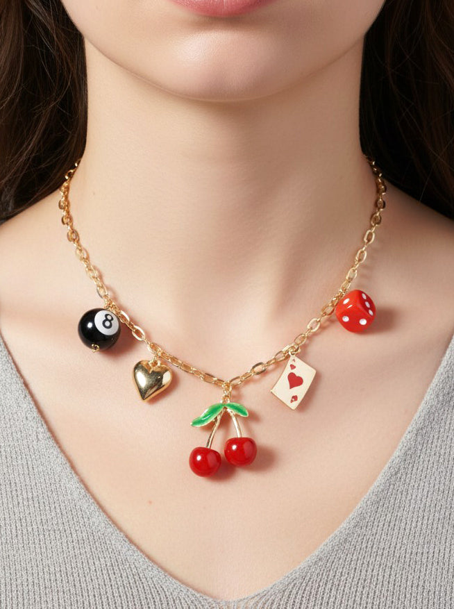 Lucky Charm Multi Pendant Necklace