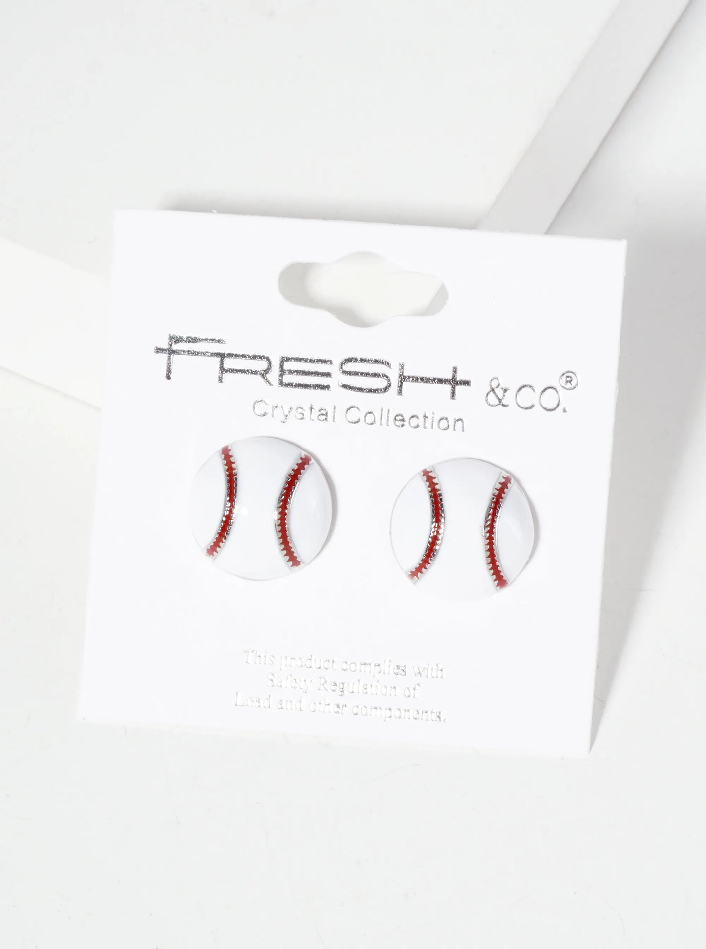 Game-Day-Theme 13mm Enamel Baseball Button Stud Earrings