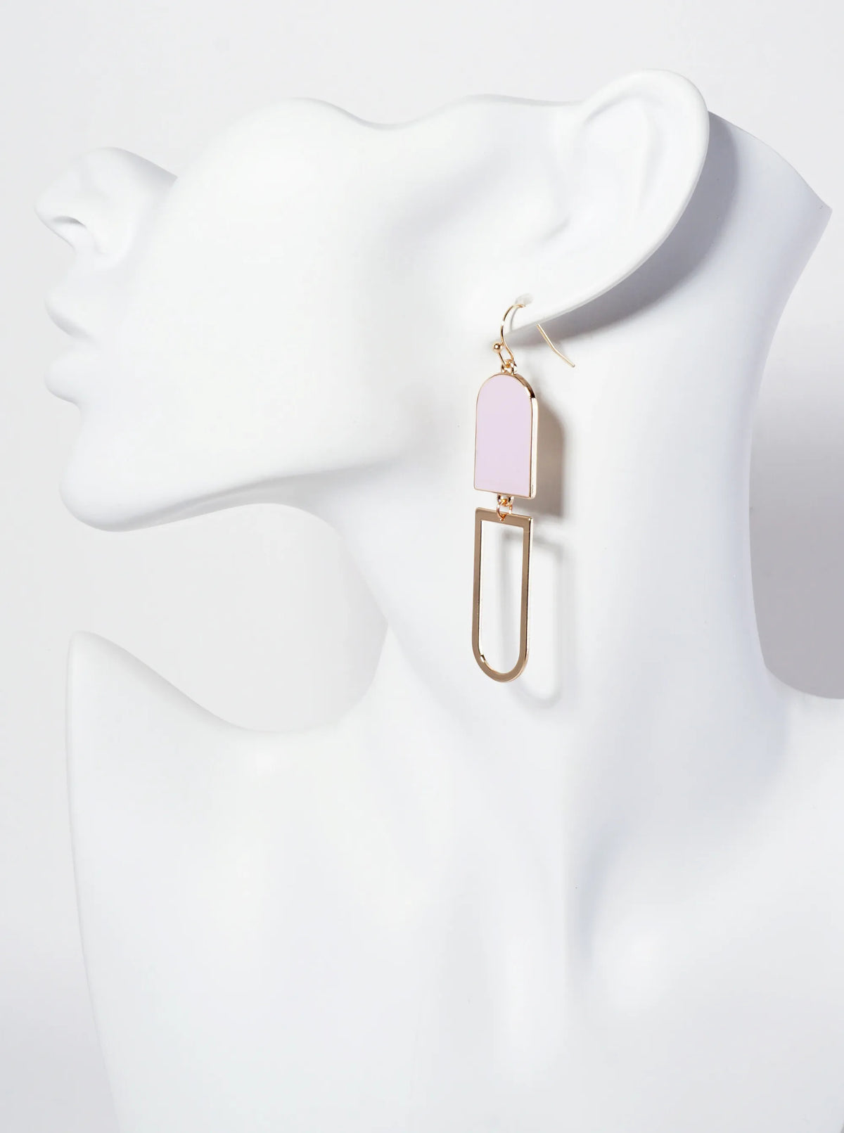 Geometric Enamel Dangle Drop Earrings