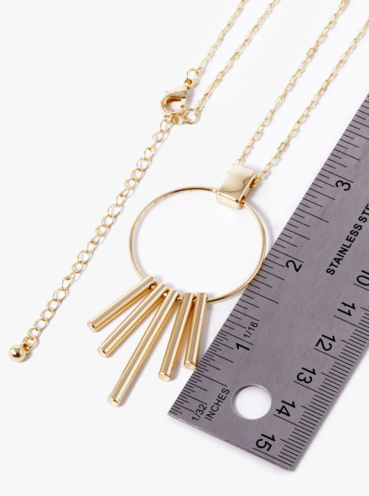 Geometric Long Pendant Necklace