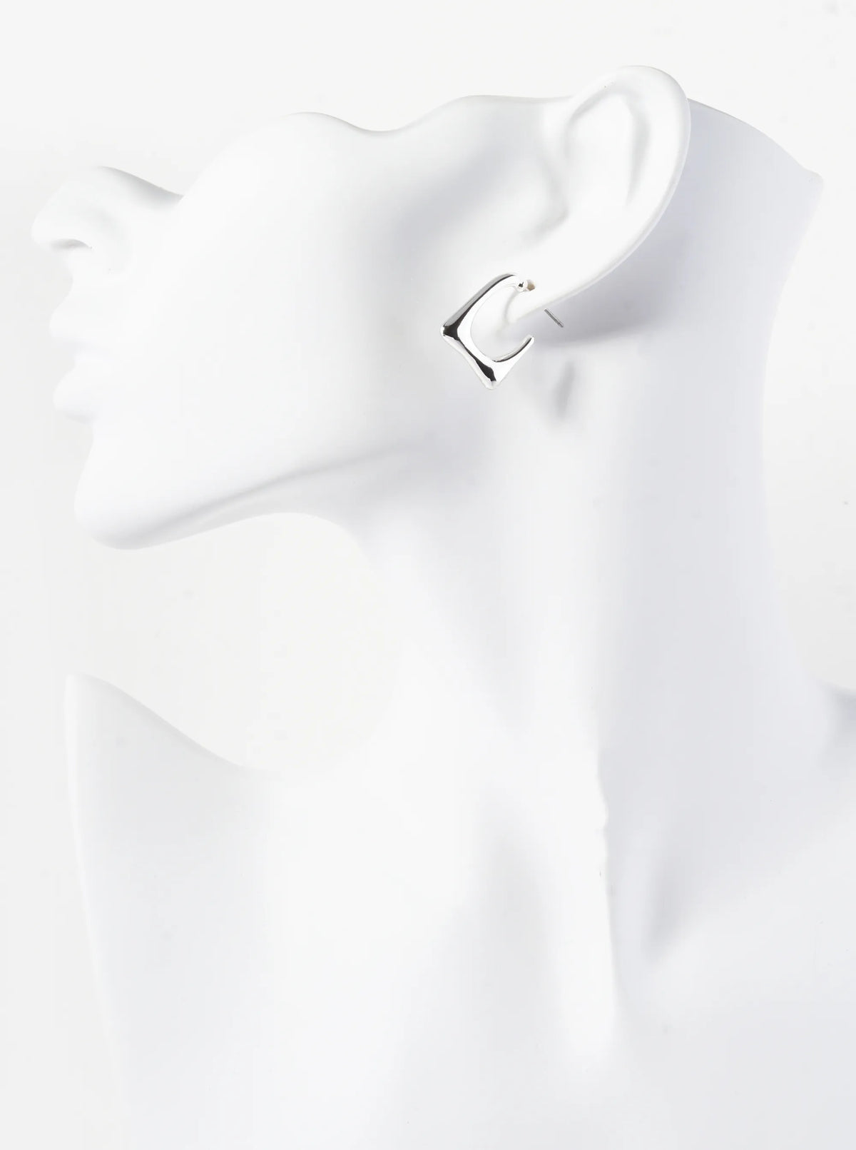 Geometric Rectangular Tapered 20mm Hoop Earrings