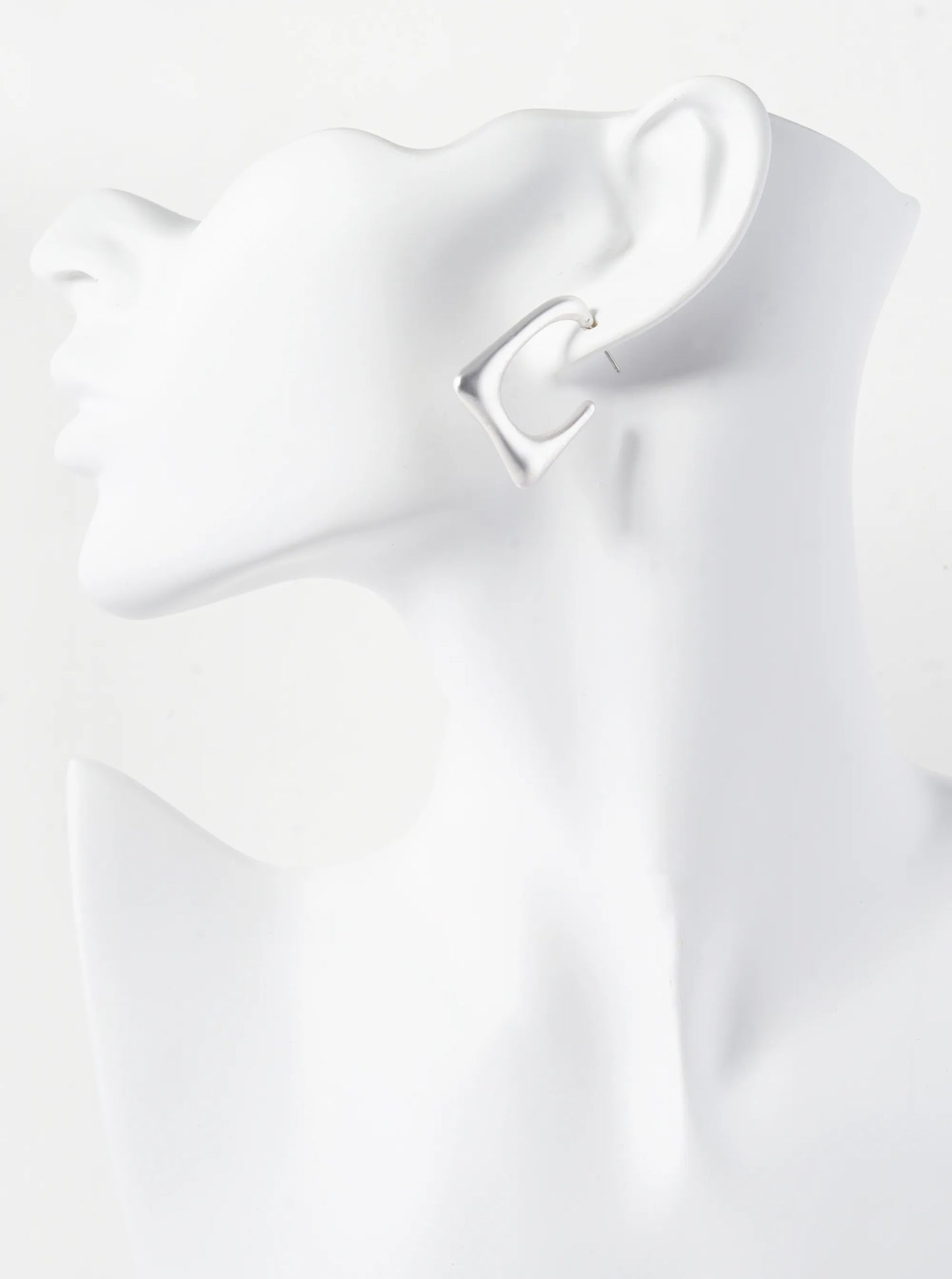Geometric Rectangular Tapered 30mm Hoop Earrings