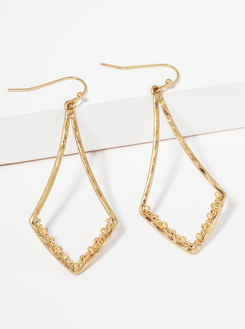 Geometric Shape Metal Drop Earrings