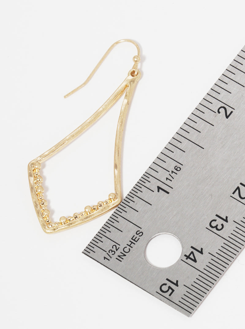 Geometric Shape Metal Drop Earrings