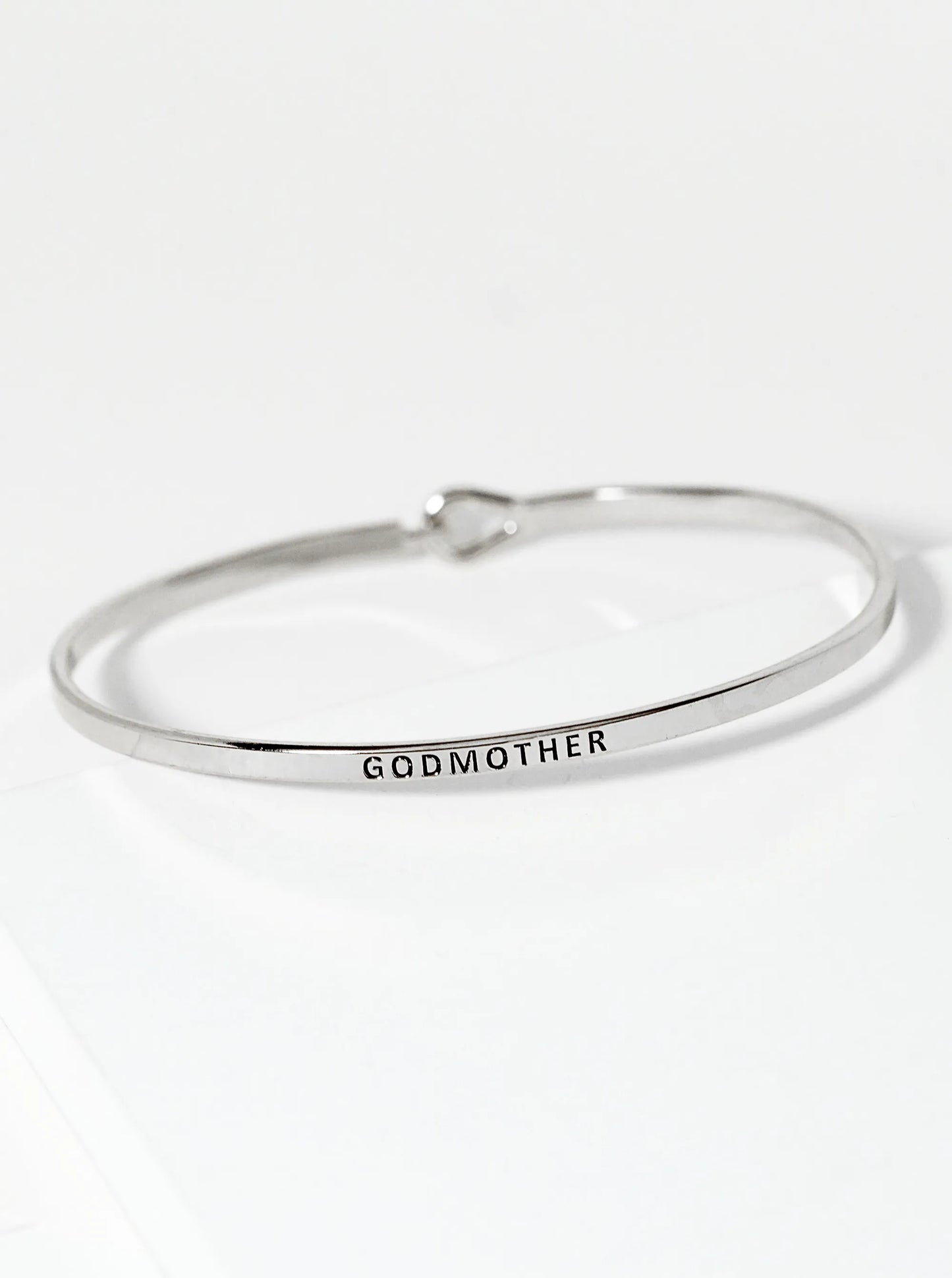 Godmother Engraved Inspirational Bangle Bracelet