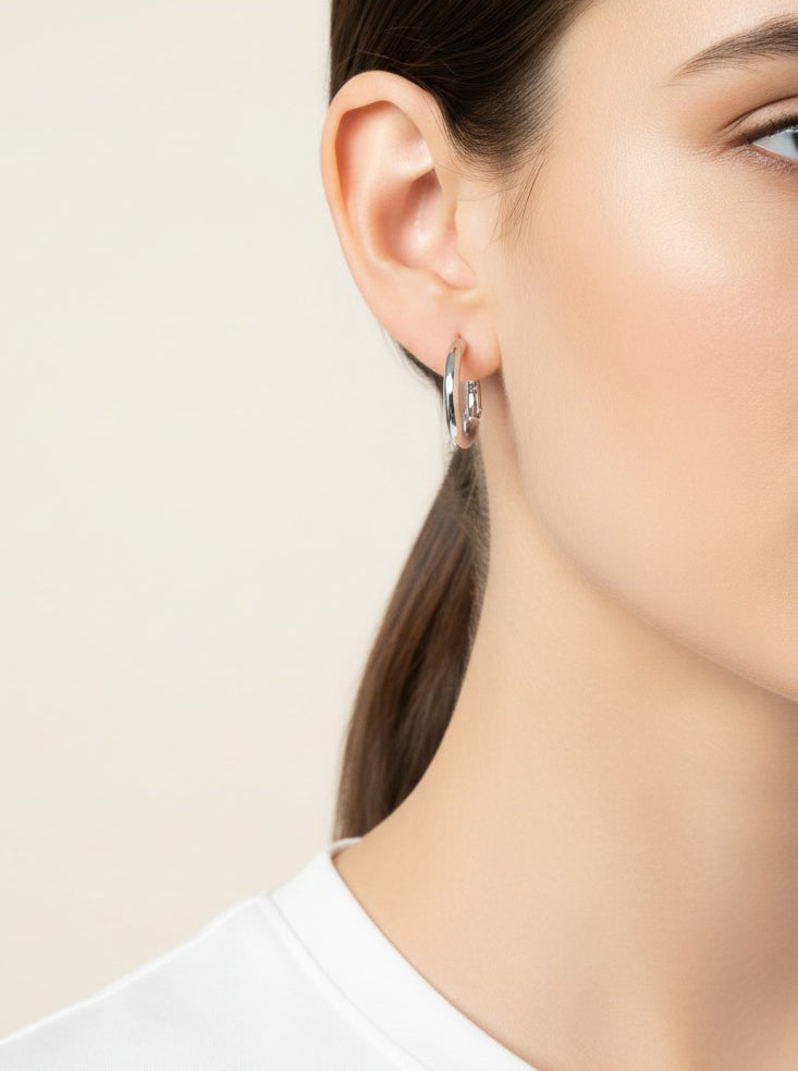 Gold Plated Classic Hoop Earrings