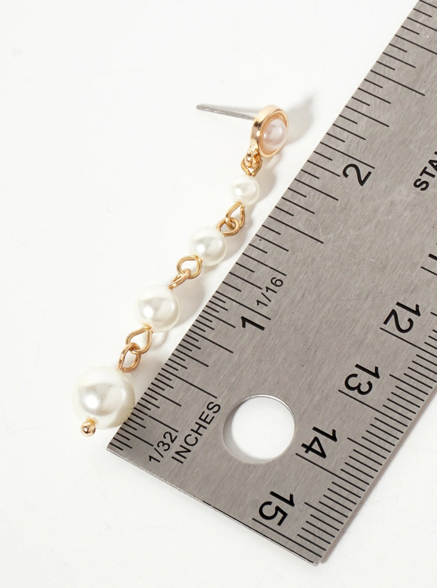 Graduated Pearl Cascade Dangle Drop Earrings