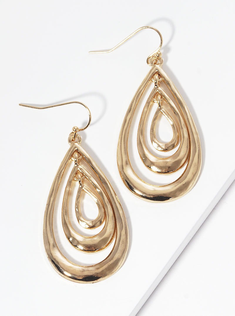 Graduated Teardrop Dangle Drop Earrings
