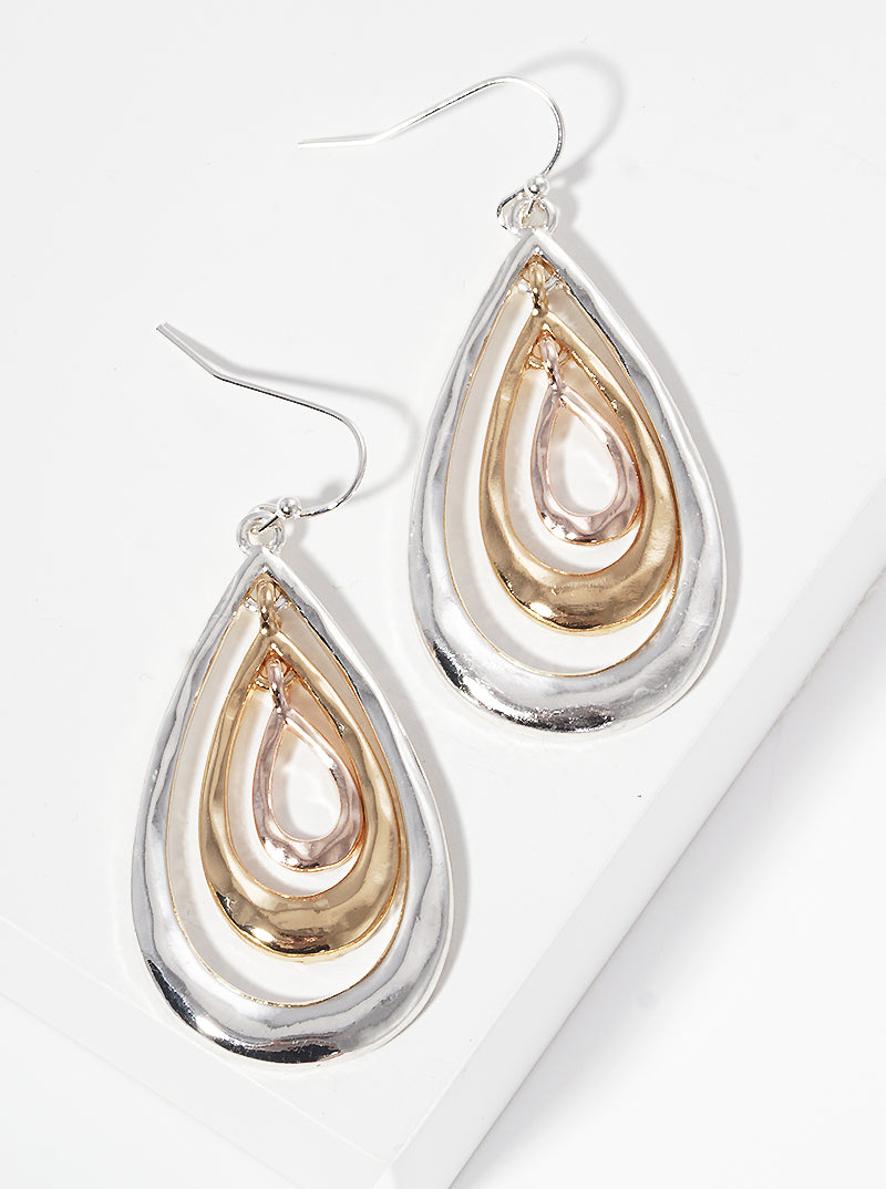 Graduated Teardrop Dangle Drop Earrings