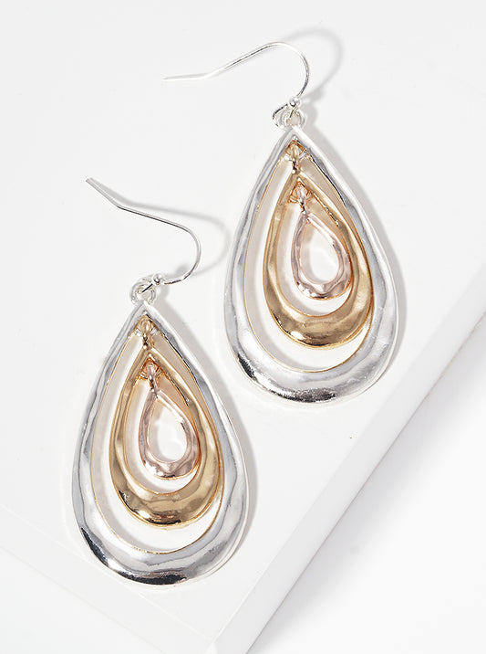 Graduated Teardrop Dangle Drop Earrings