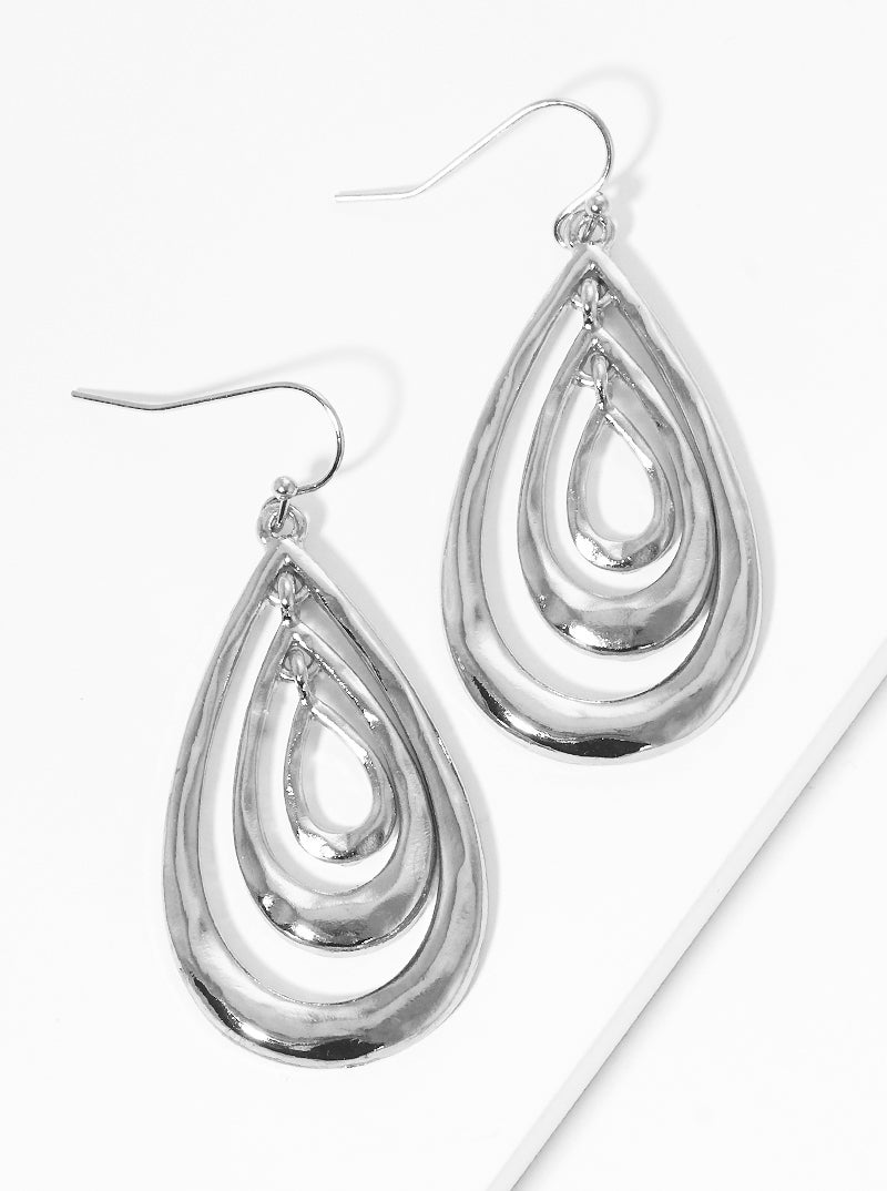 Graduated Teardrop Dangle Drop Earrings