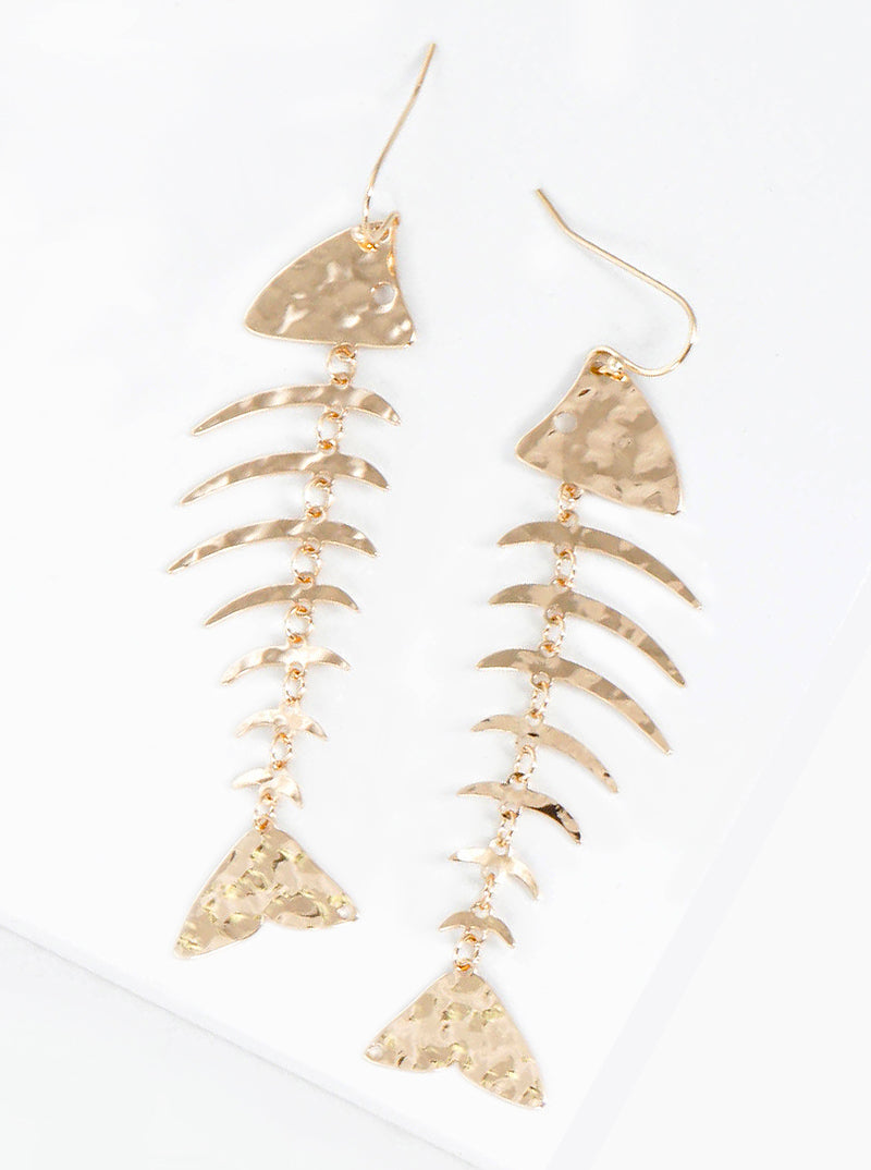 Wire Teardrop With Brass Curved Bar Dangle Drop Earrings