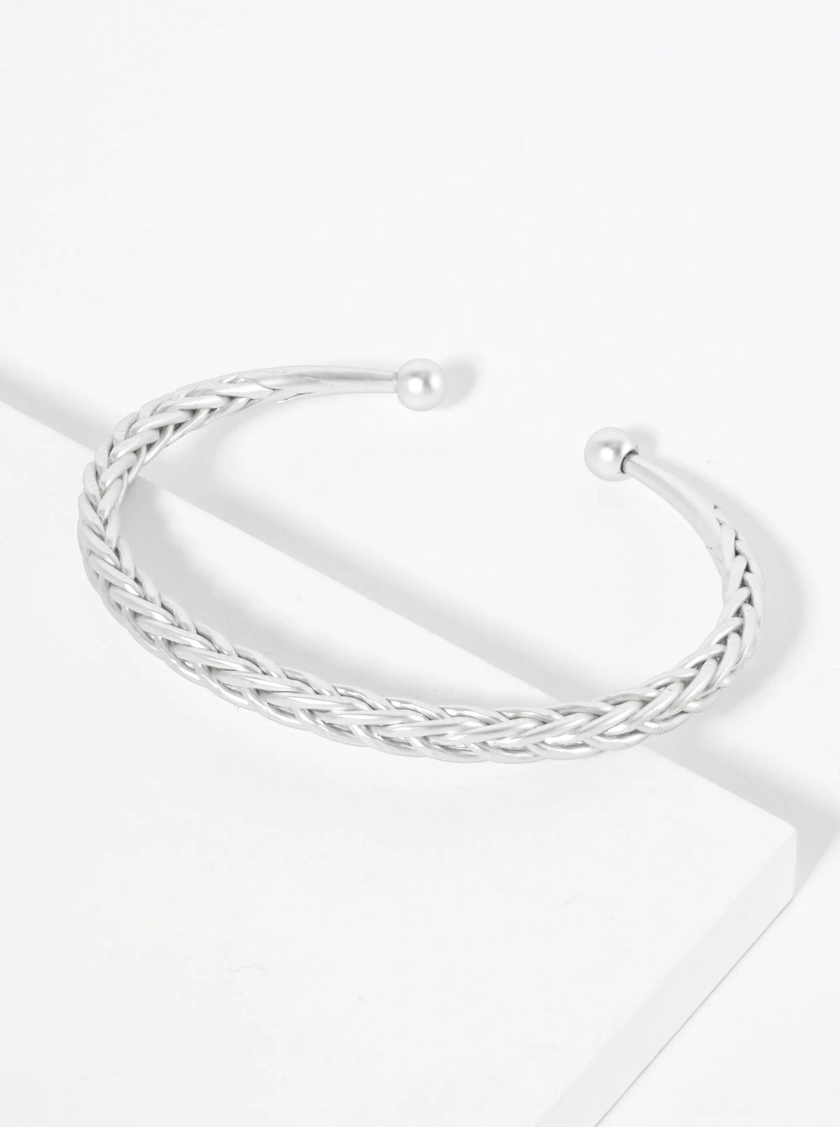 Intertwined Wire Design Open Cuff Bracelet