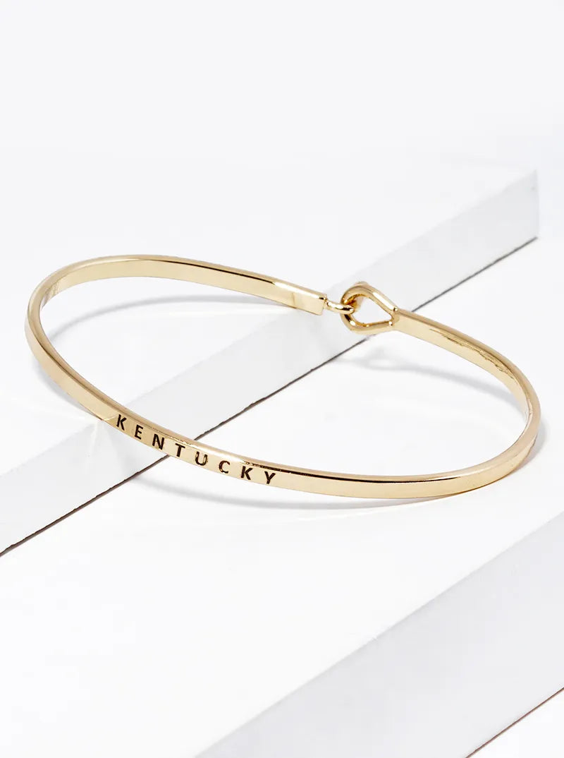 Kentucky Engraved Inspirational Bangle Bracelet