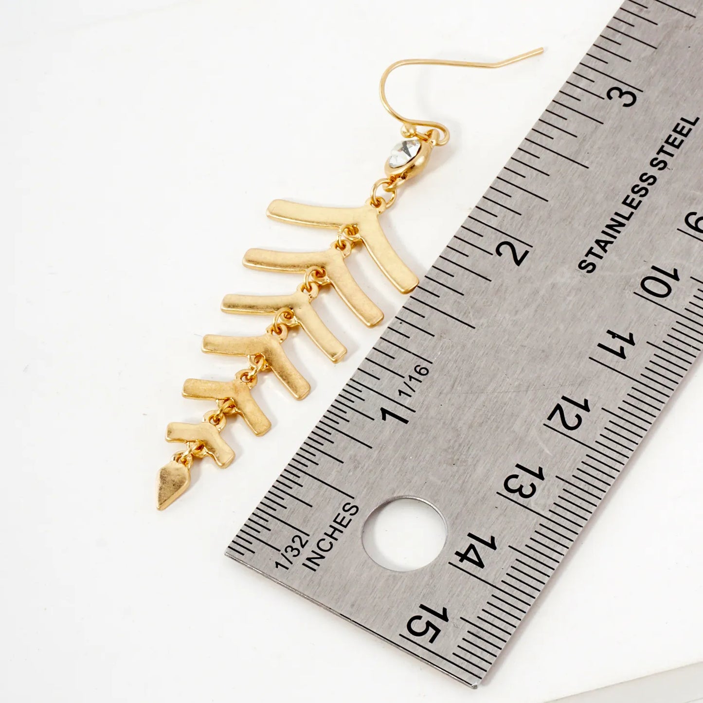 Leaf-Inspired Dangle Drop Earrings