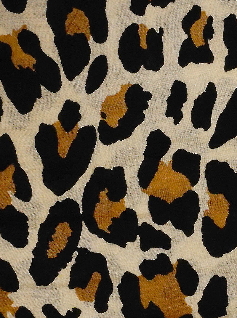 Leopard Animal Pattern Polyester Kimono