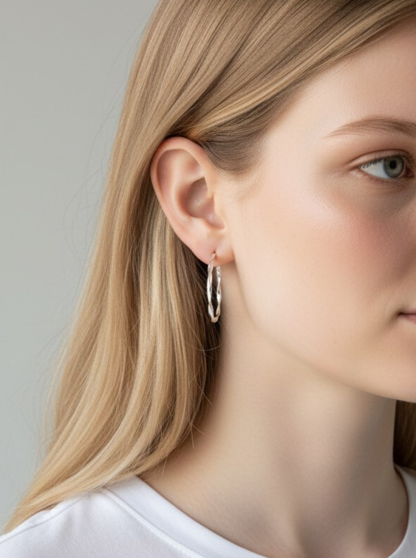 Large Geometric Matte Hoop Earrings