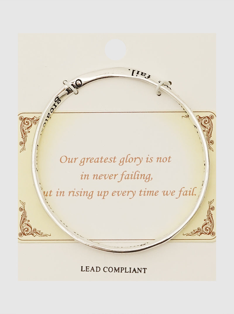 MESSAGE ENGRAVED METAL BANGLE BRACELETS