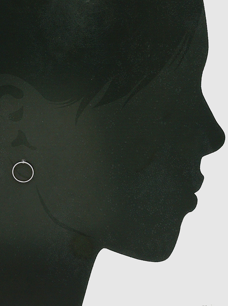 METAL HOLLOW ROUND POST STUD EARRINGS