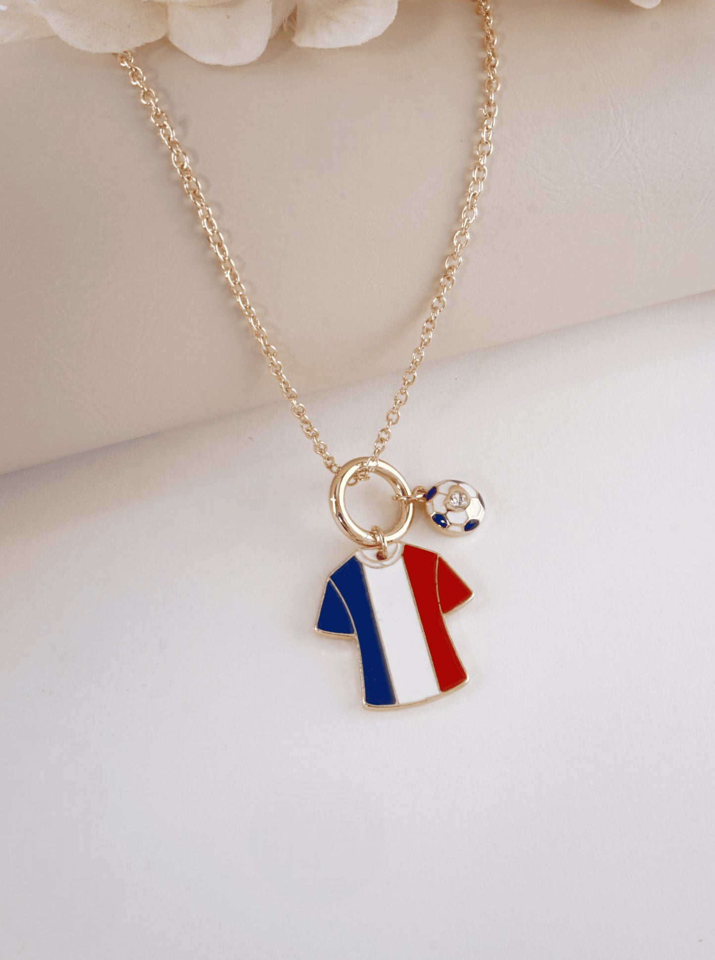 Enameled Soccer Shirt Choker Necklace