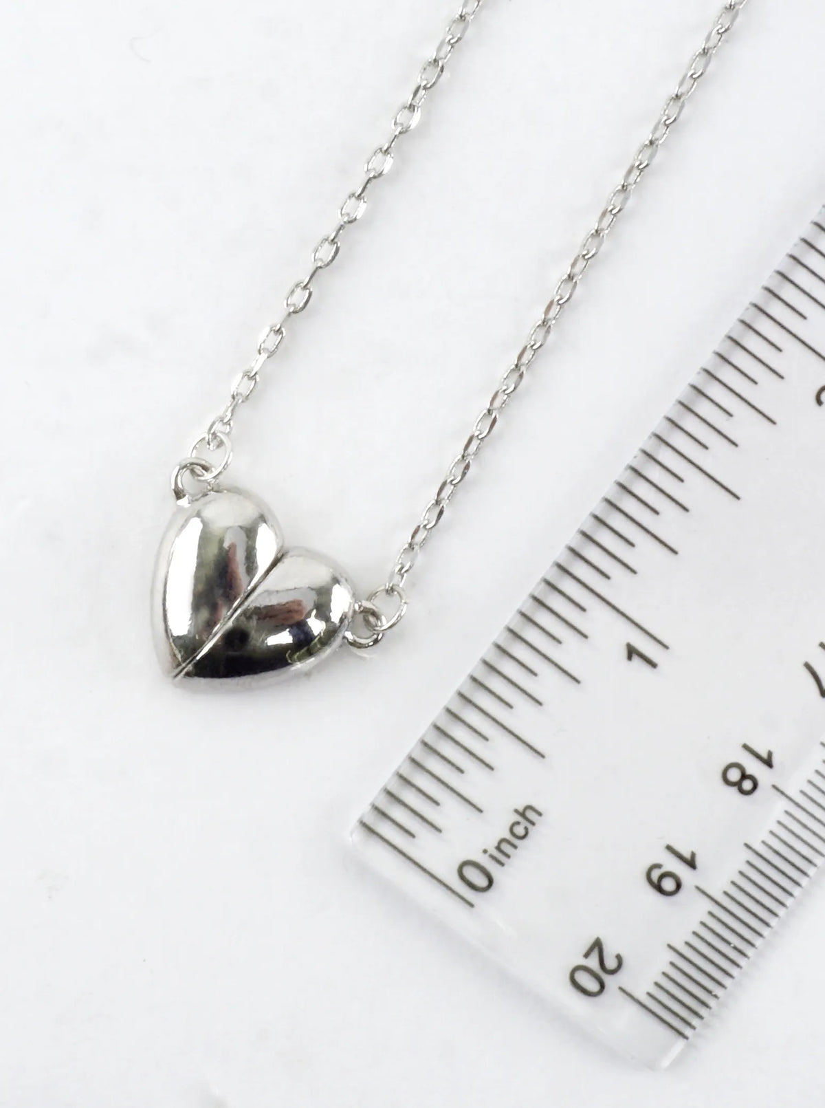 Magnetic Split Heart Pendant Necklace