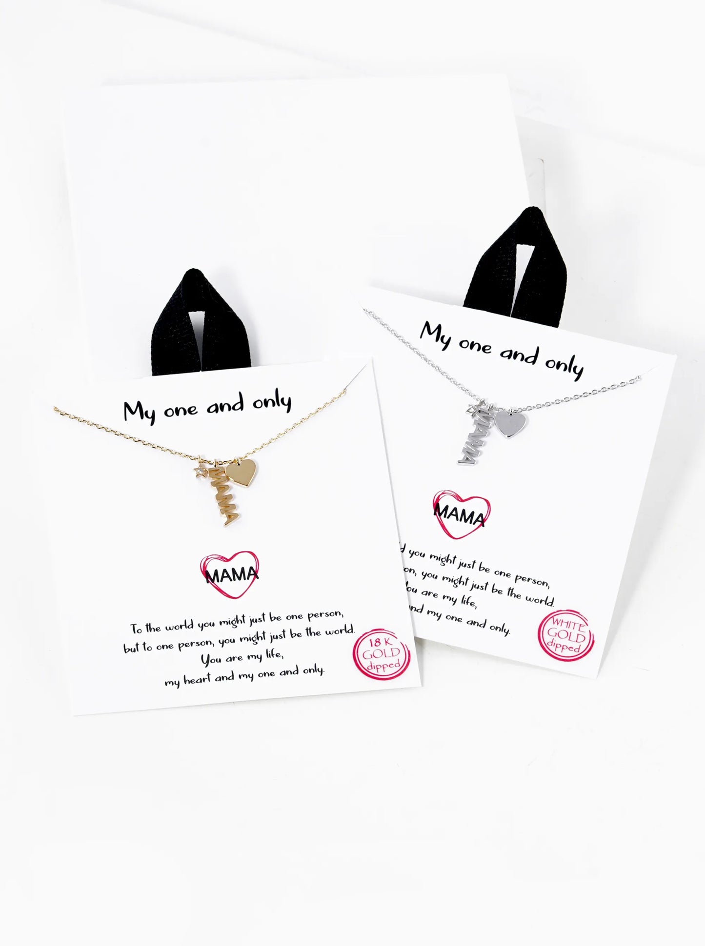 Mama Heart Pendant 18K-Gold-Dipped Necklace