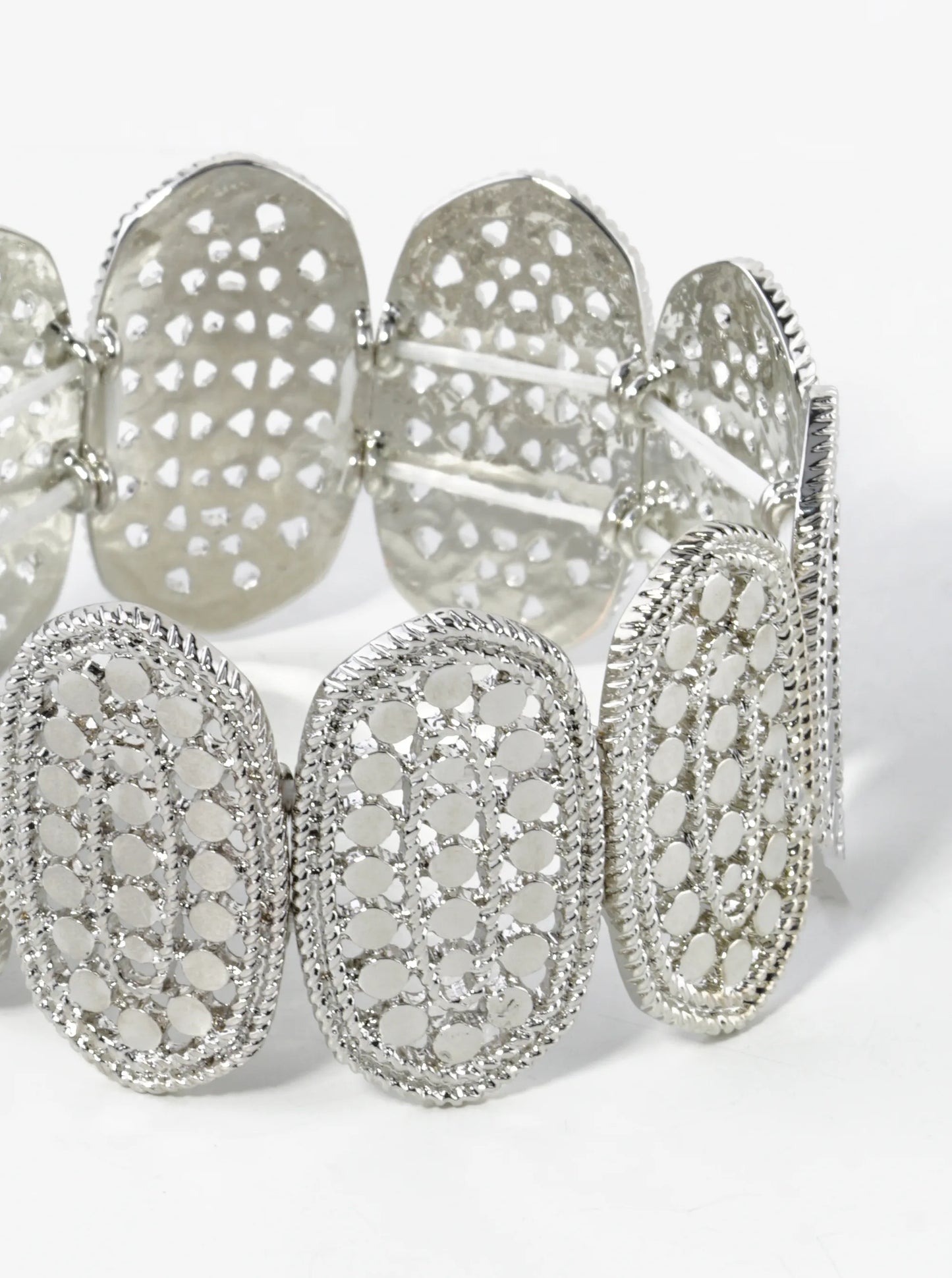 Metal Delicate Filigree Stretch Bracelet