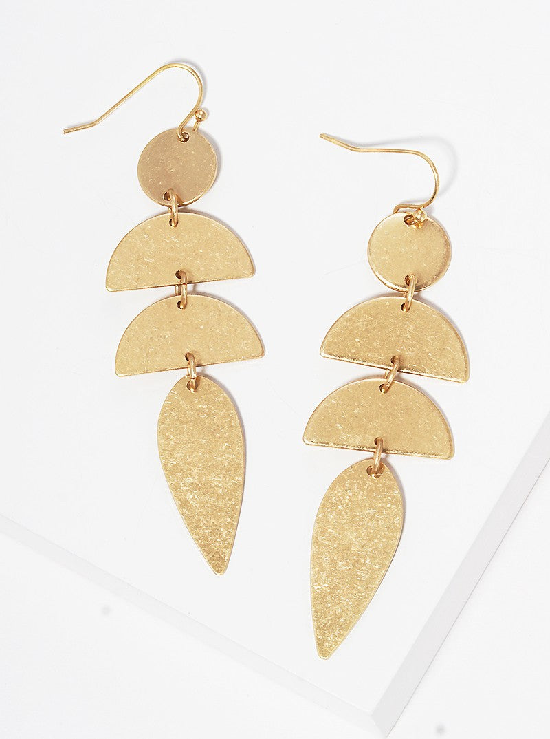 Metal Geometric Shape Dangle Drop Earrings
