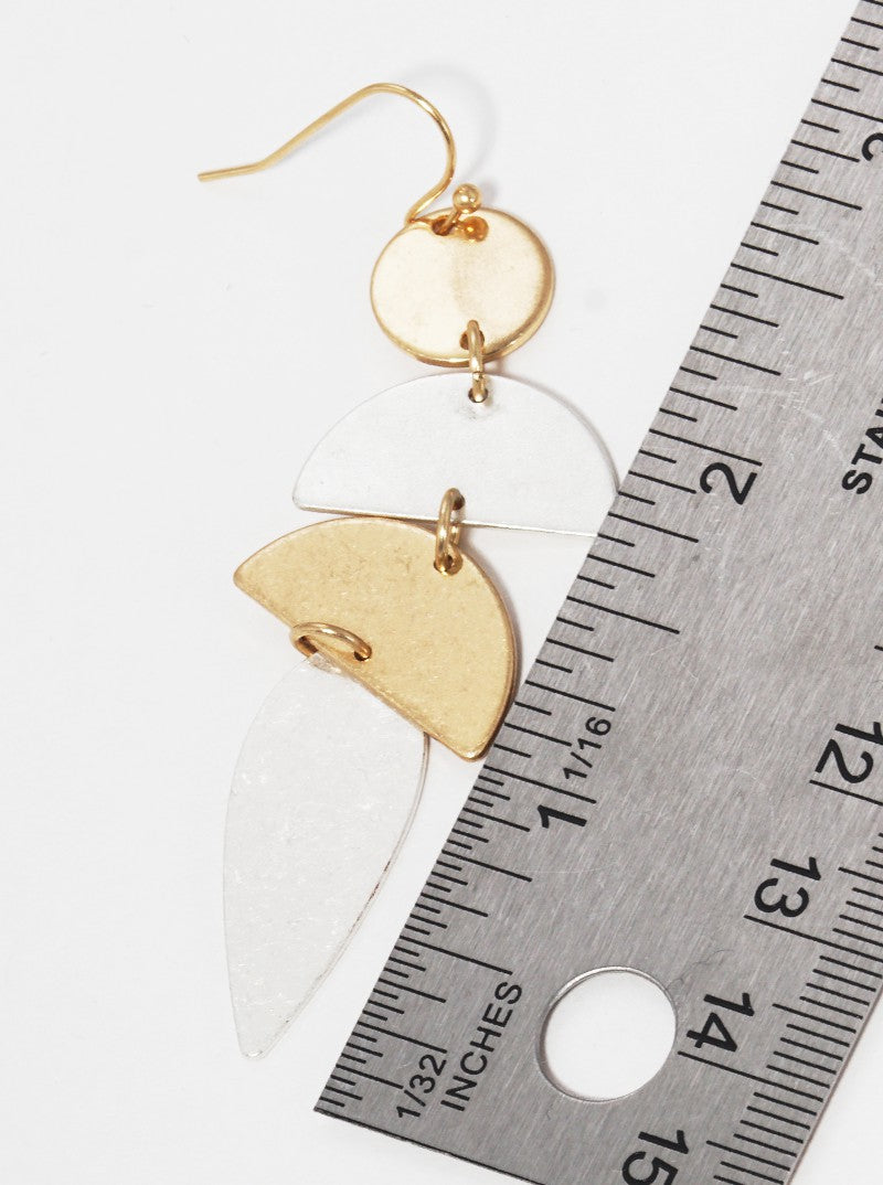 Metal Geometric Shape Dangle Drop Earrings