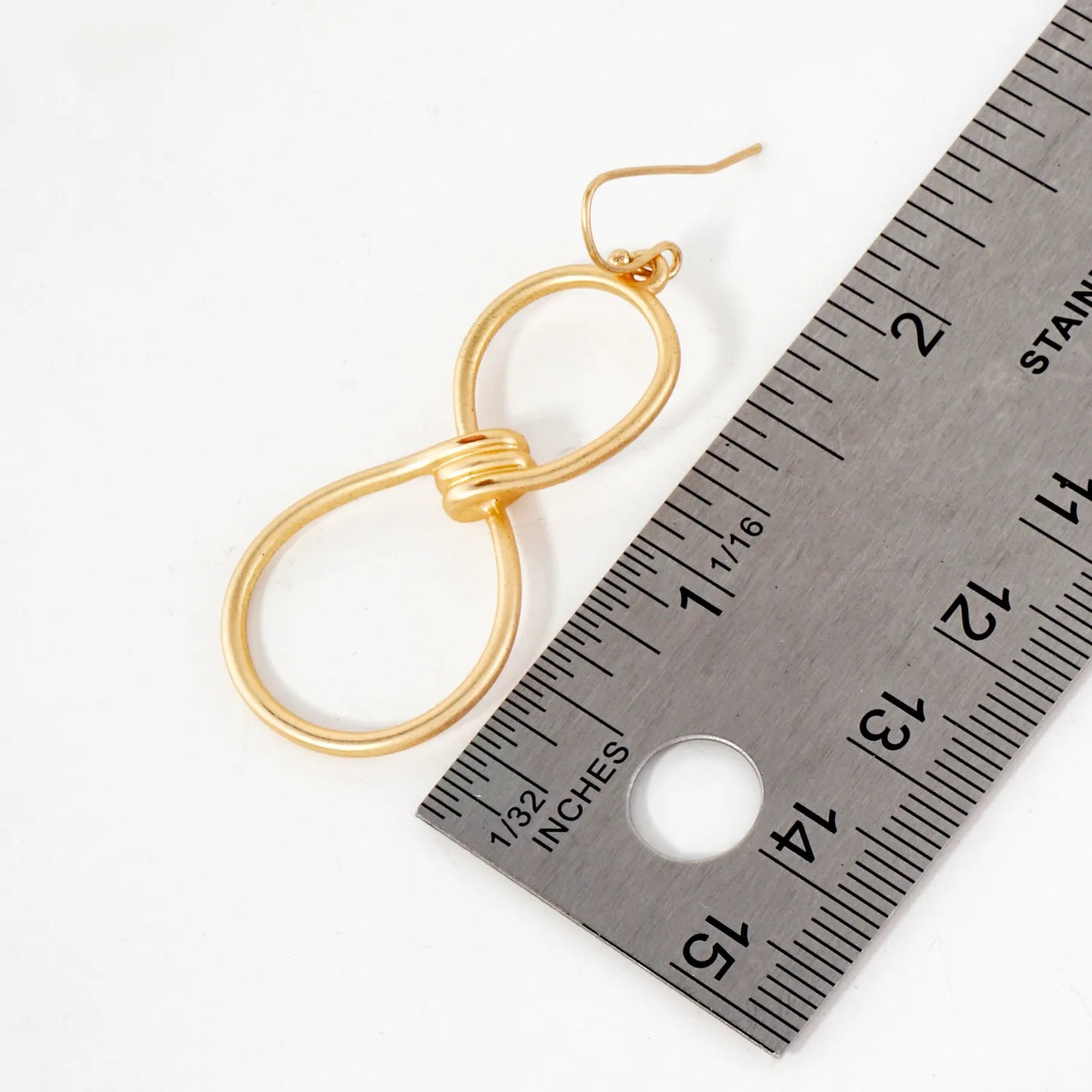 Metal Lightweight Infinity Dangle Earrings