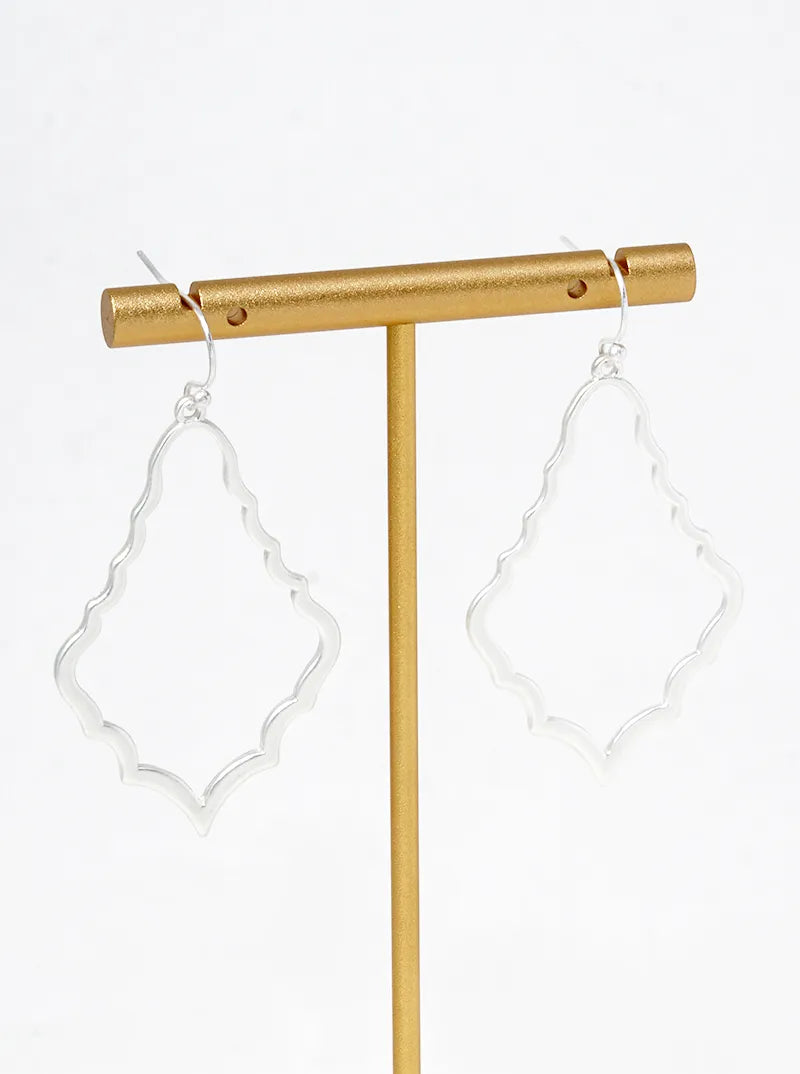 Metal Moroccan Shape Dangle Drop Earrings