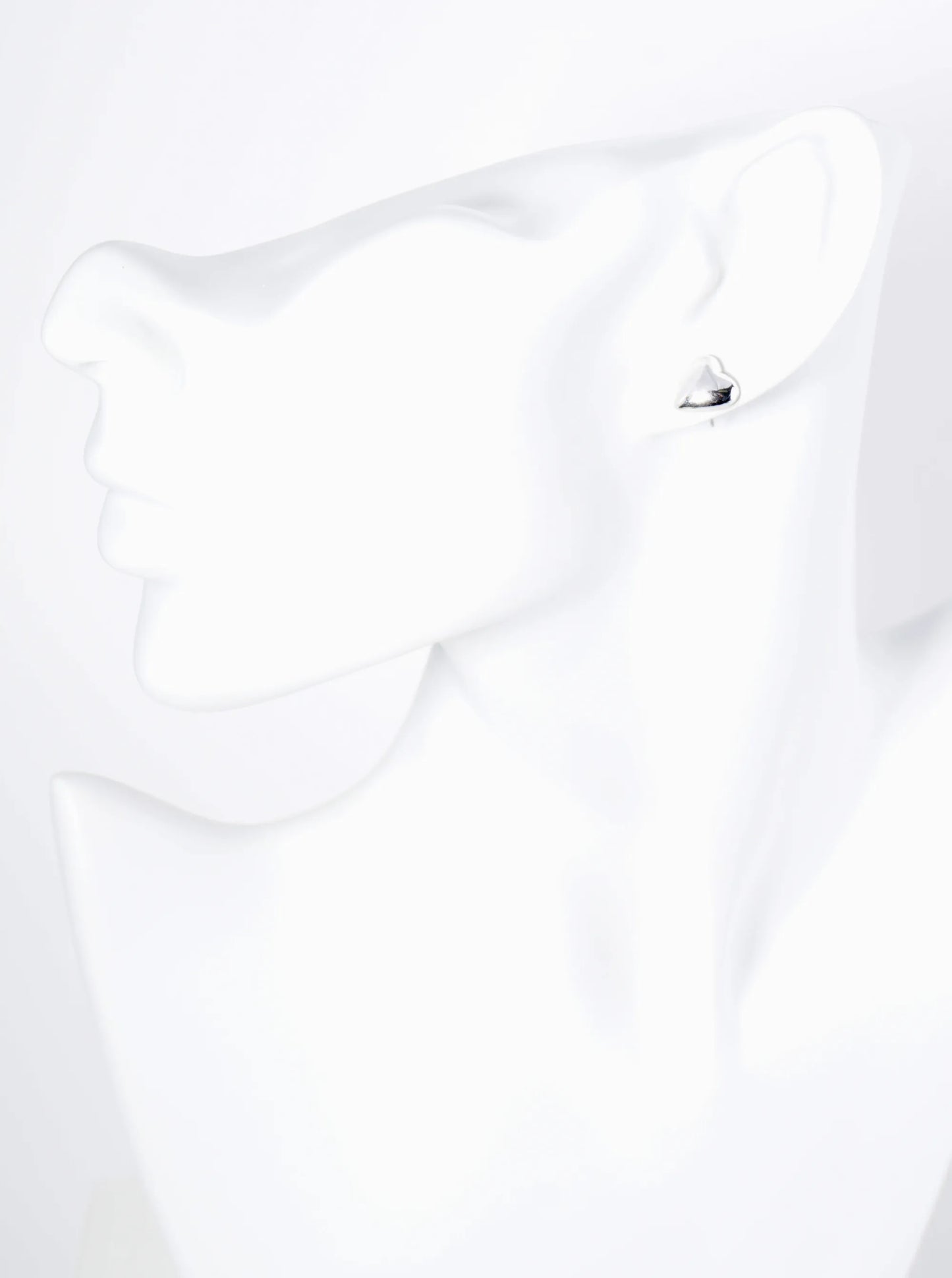 Metal Petite Metal Heart Post Stud Earrings