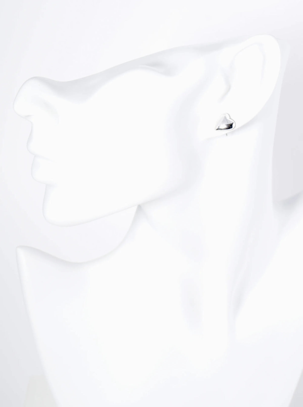 Metal Petite Metal Heart Post Stud Earrings
