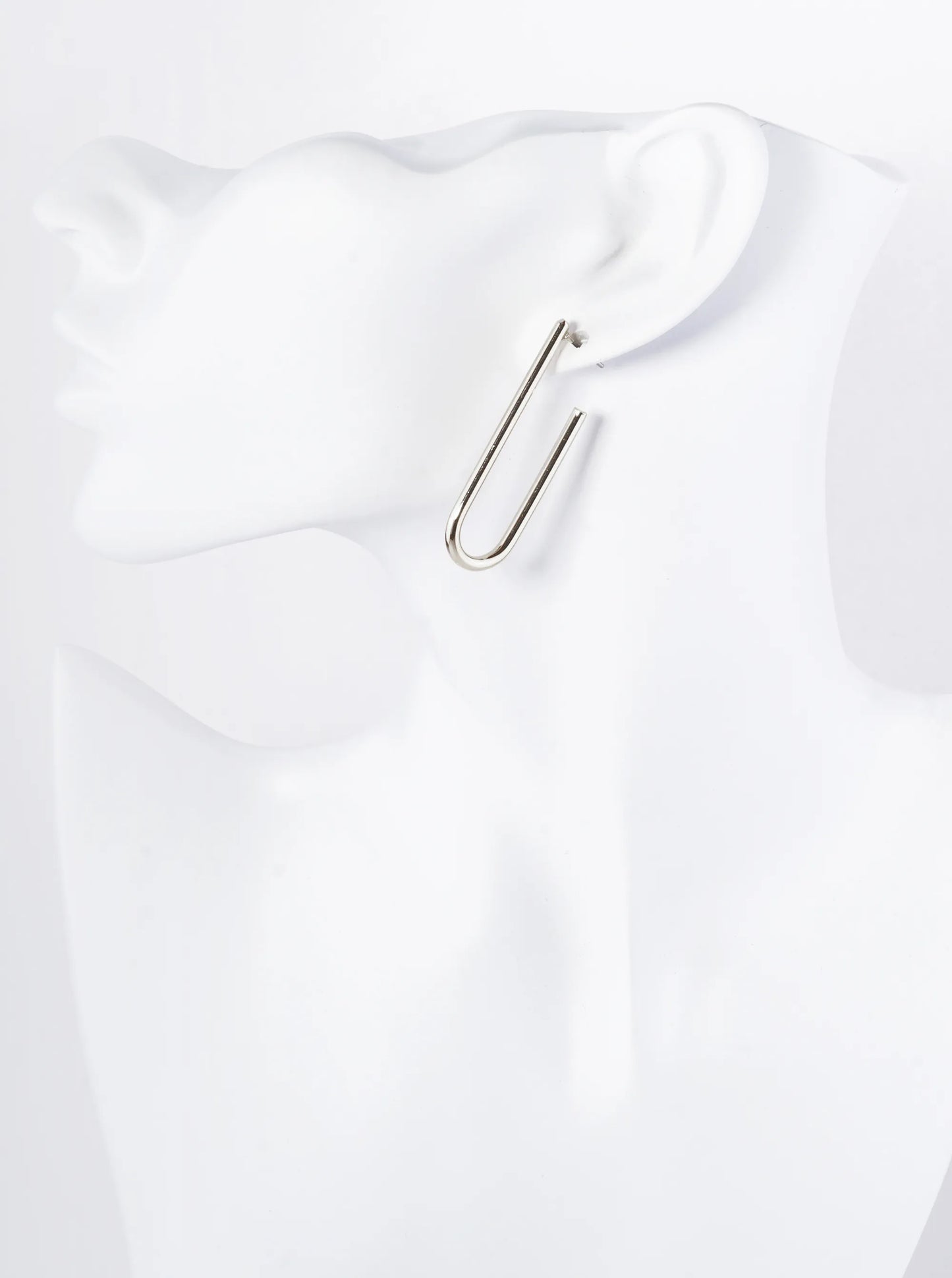 Metal U-Shape 45mm Open Hoop Earrings