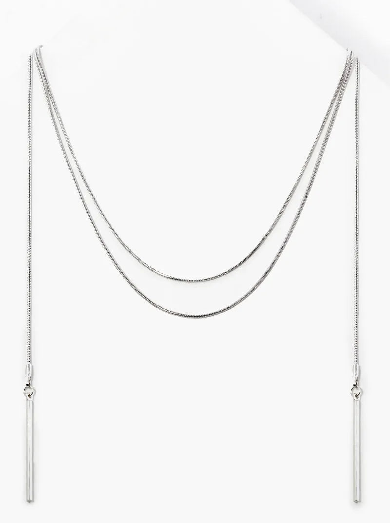 Metal Round Snake Chain Layered Necklace