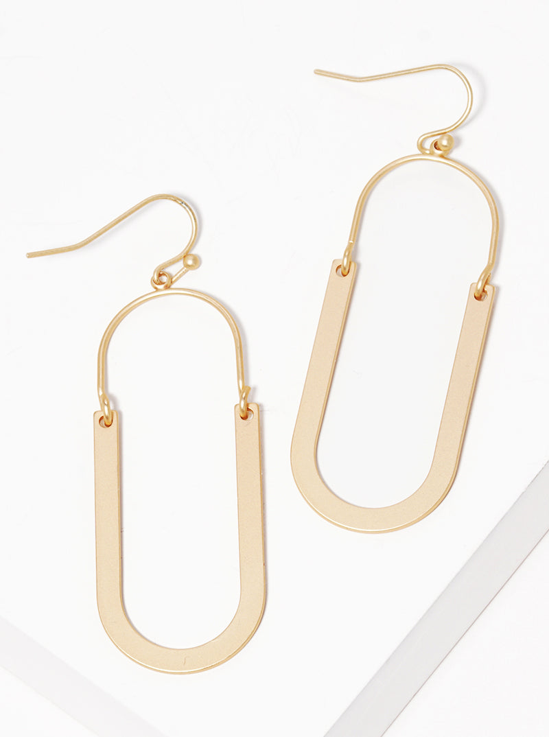 Metal Two Tier Delicate Fish Hook Dangle Drop Earrings