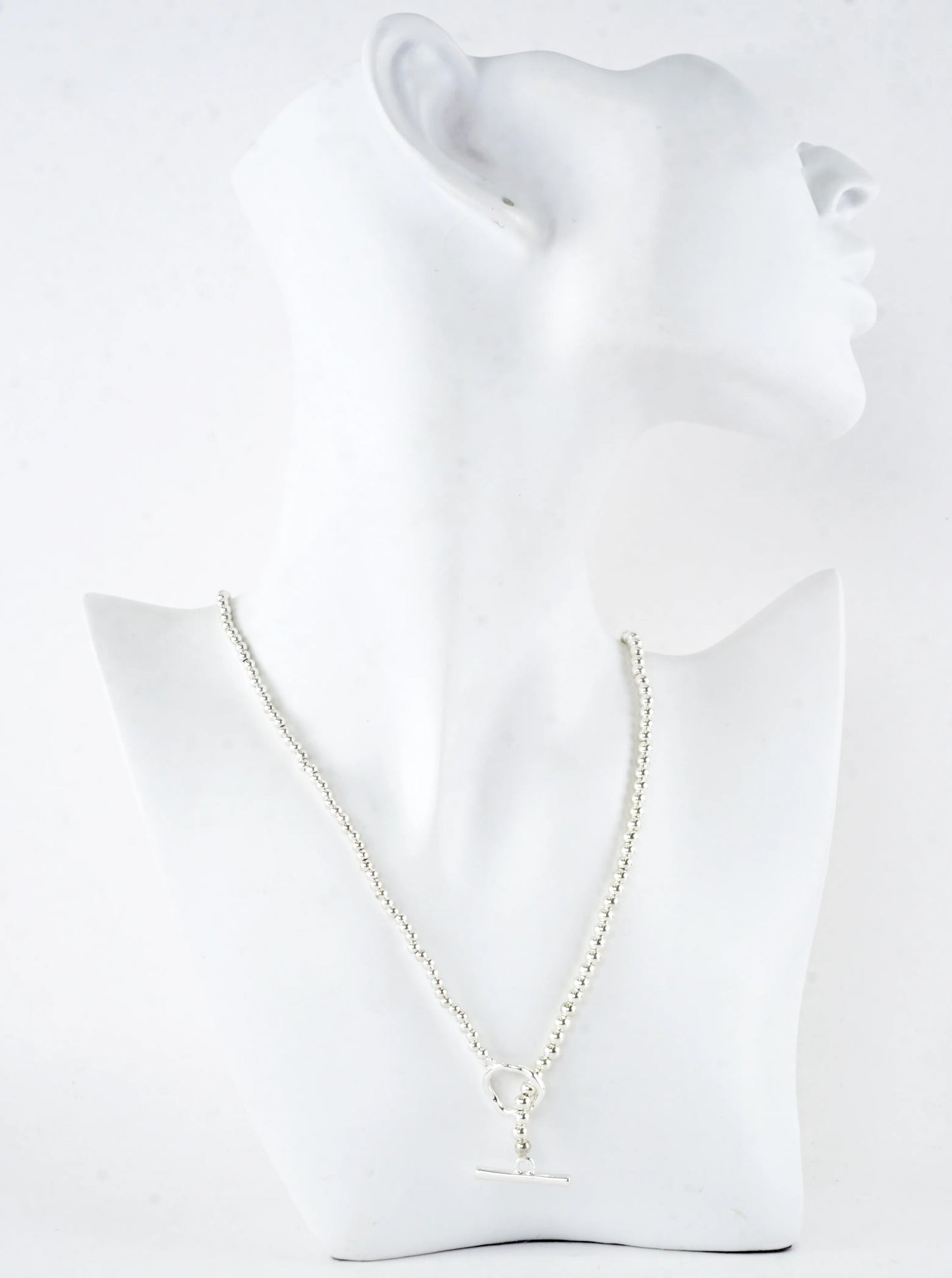 Metallic Bead Toggle Wrap Bracelet Necklace