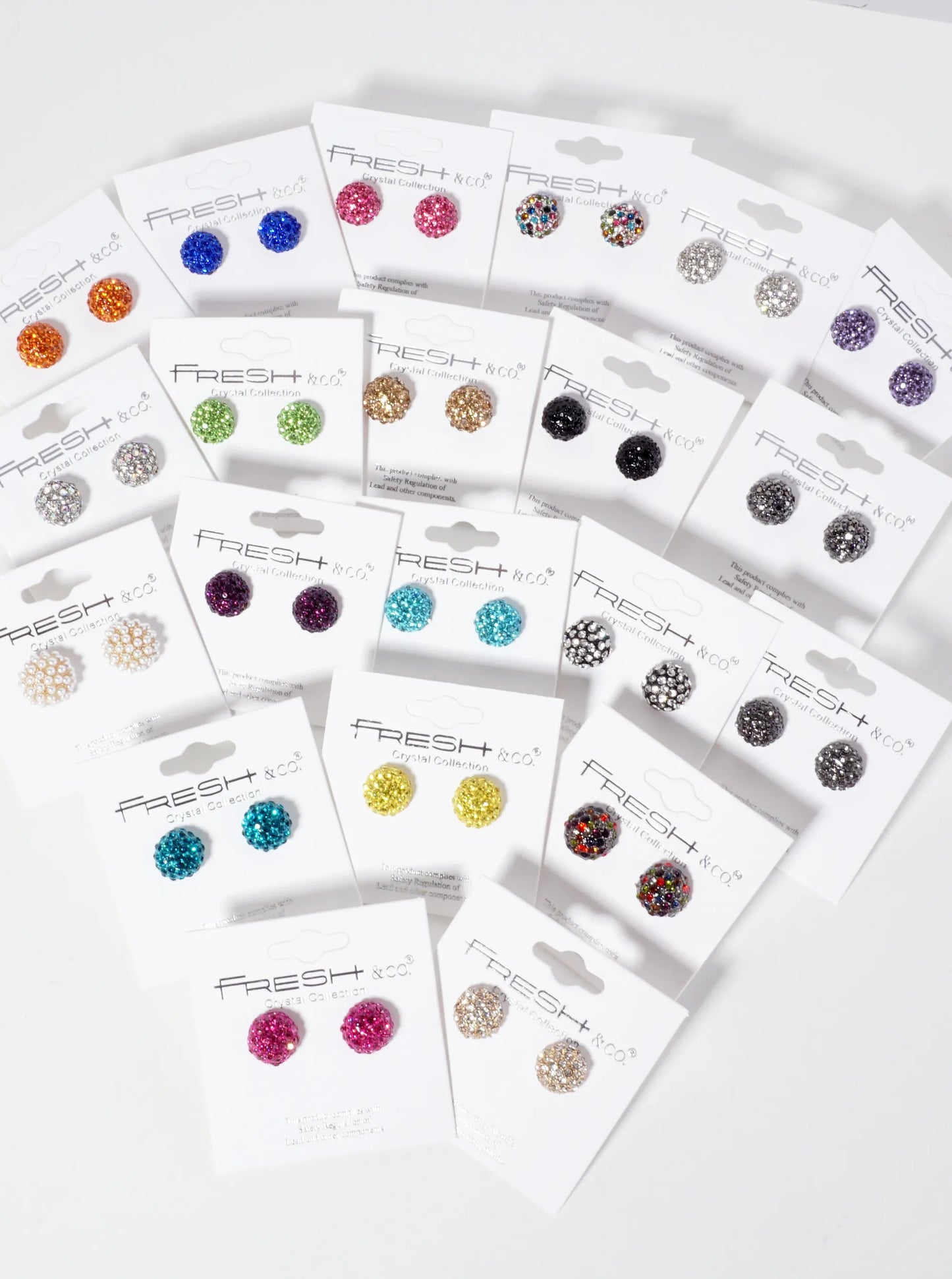 Minimalist Crystal-Pave 10mm Button Stud Earrings