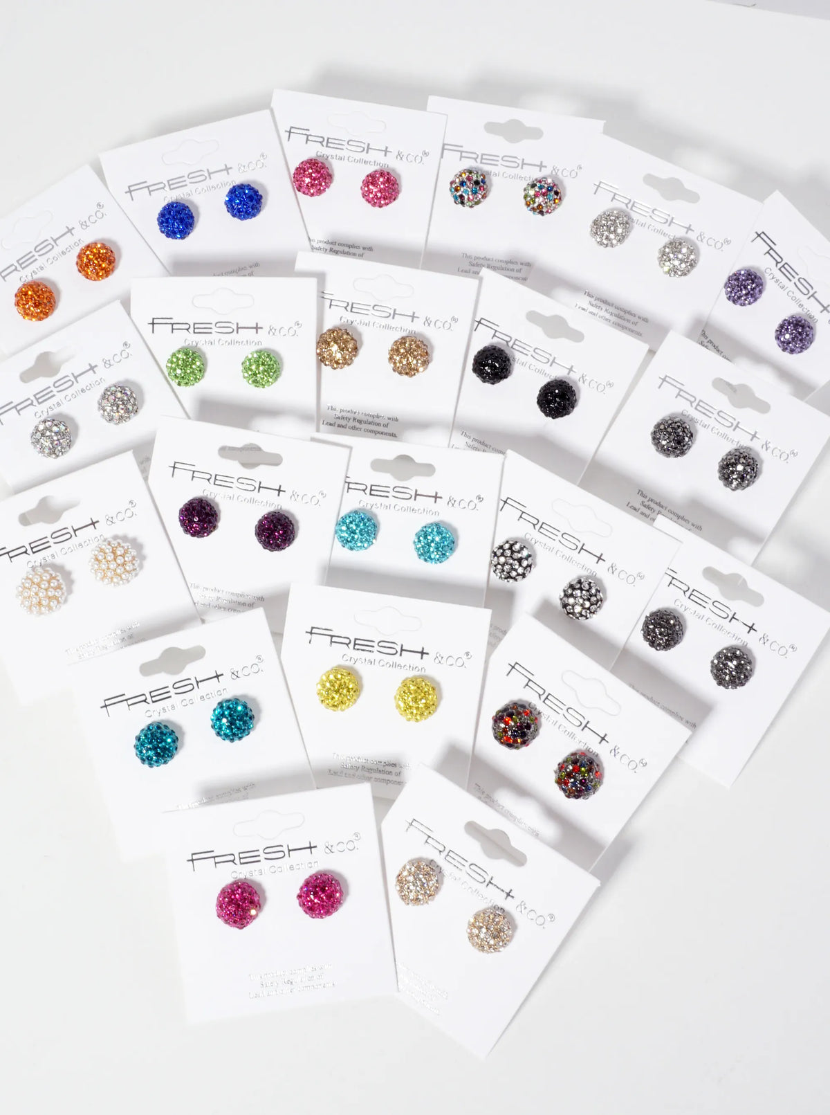 Minimalist Crystal-Pave 10mm Button Stud Earrings