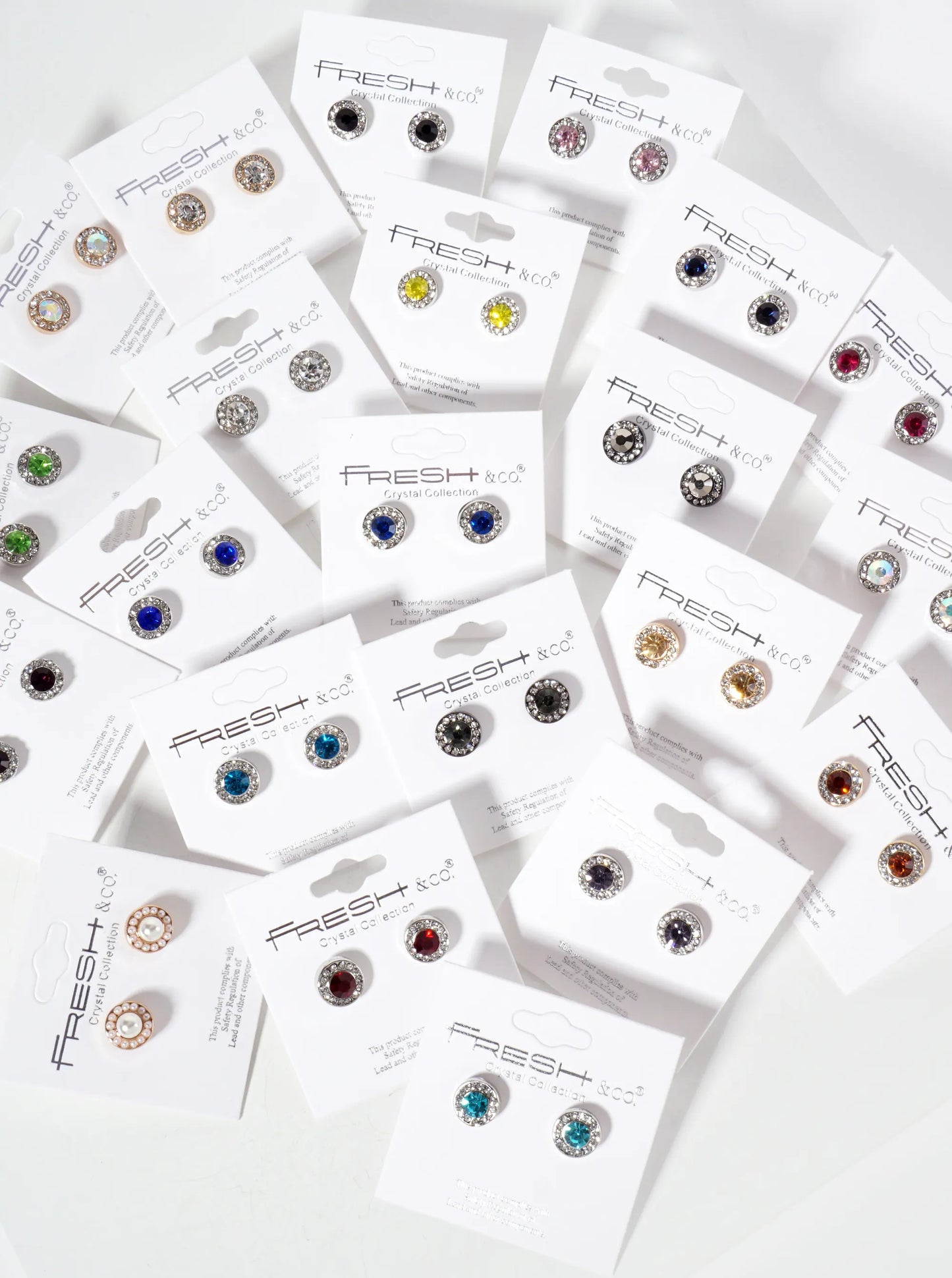 Minimalist Crystal-Pave 10mm Color-Stone Stud Earrings