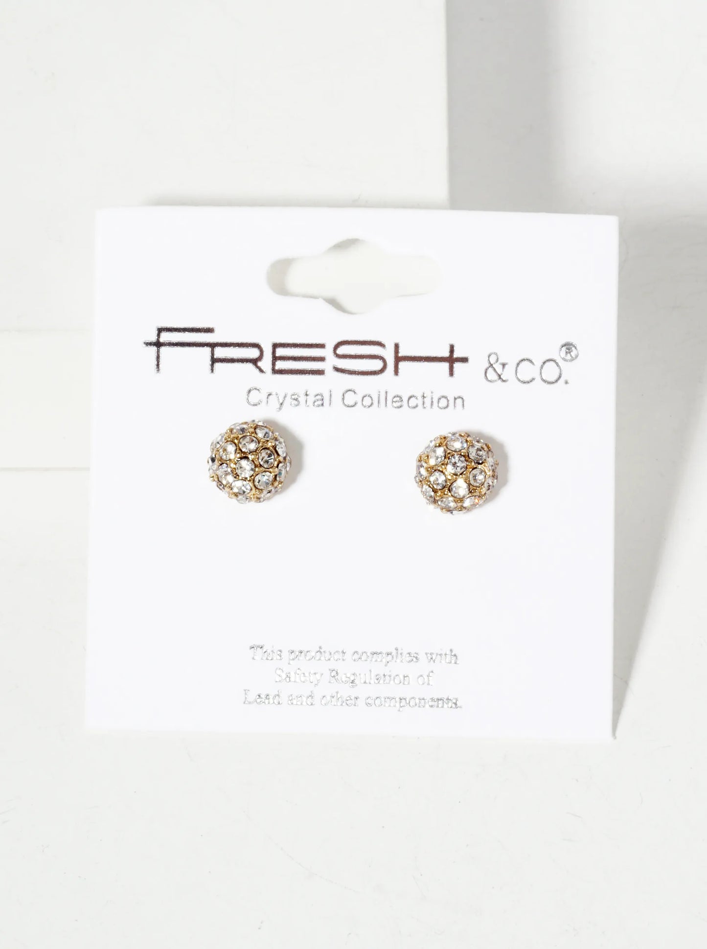 Minimalist Crystal-Pave 8mm Caviar Stud Earrings