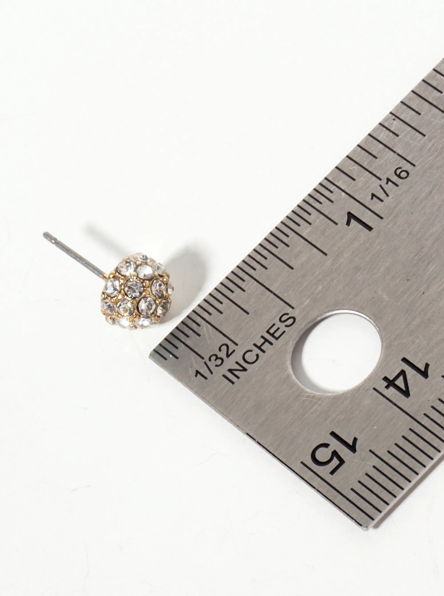 Minimalist Crystal-Pave 8mm Caviar Stud Earrings