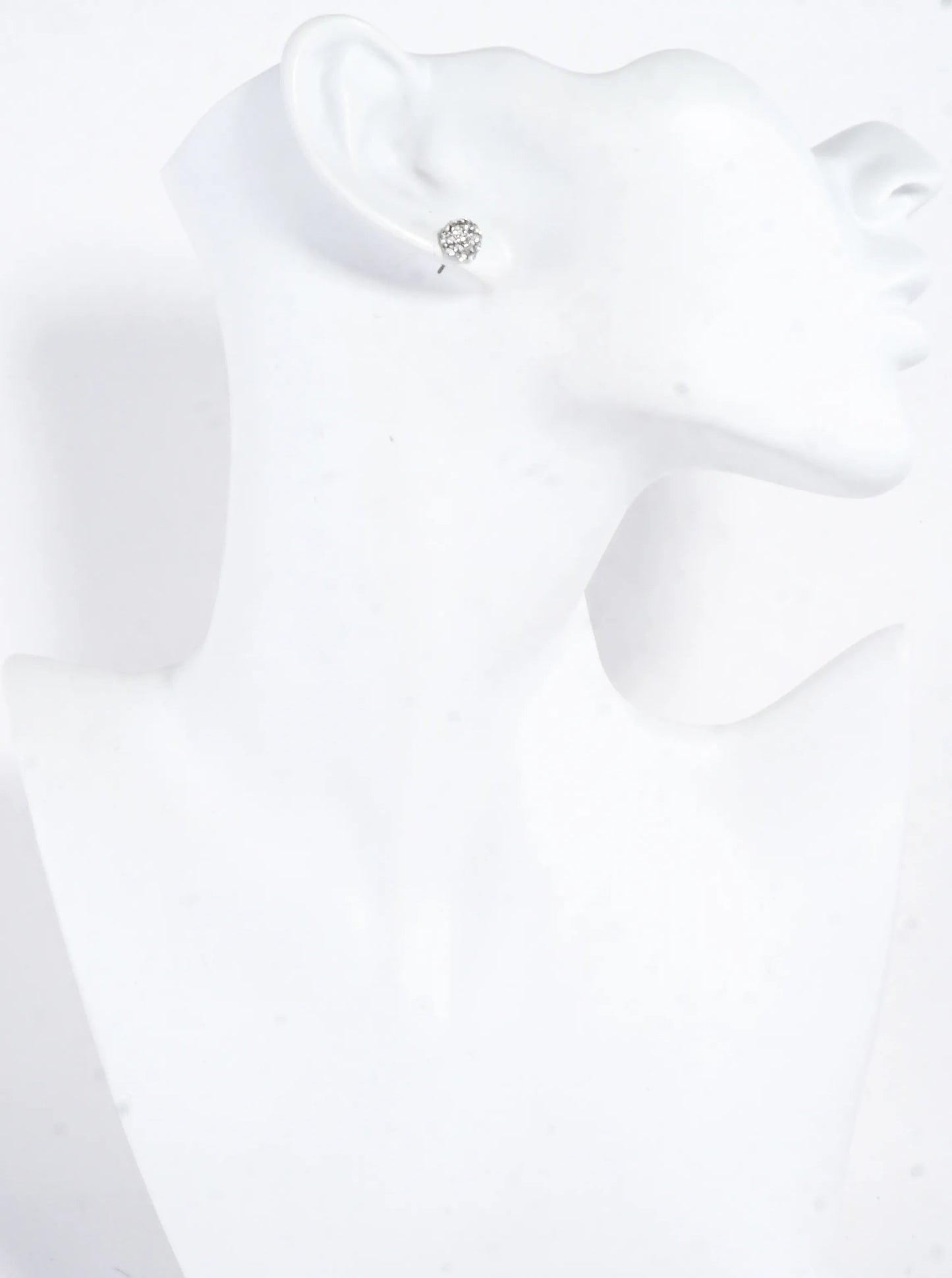 Minimalist Crystal-Pave 8mm Caviar Stud Earrings